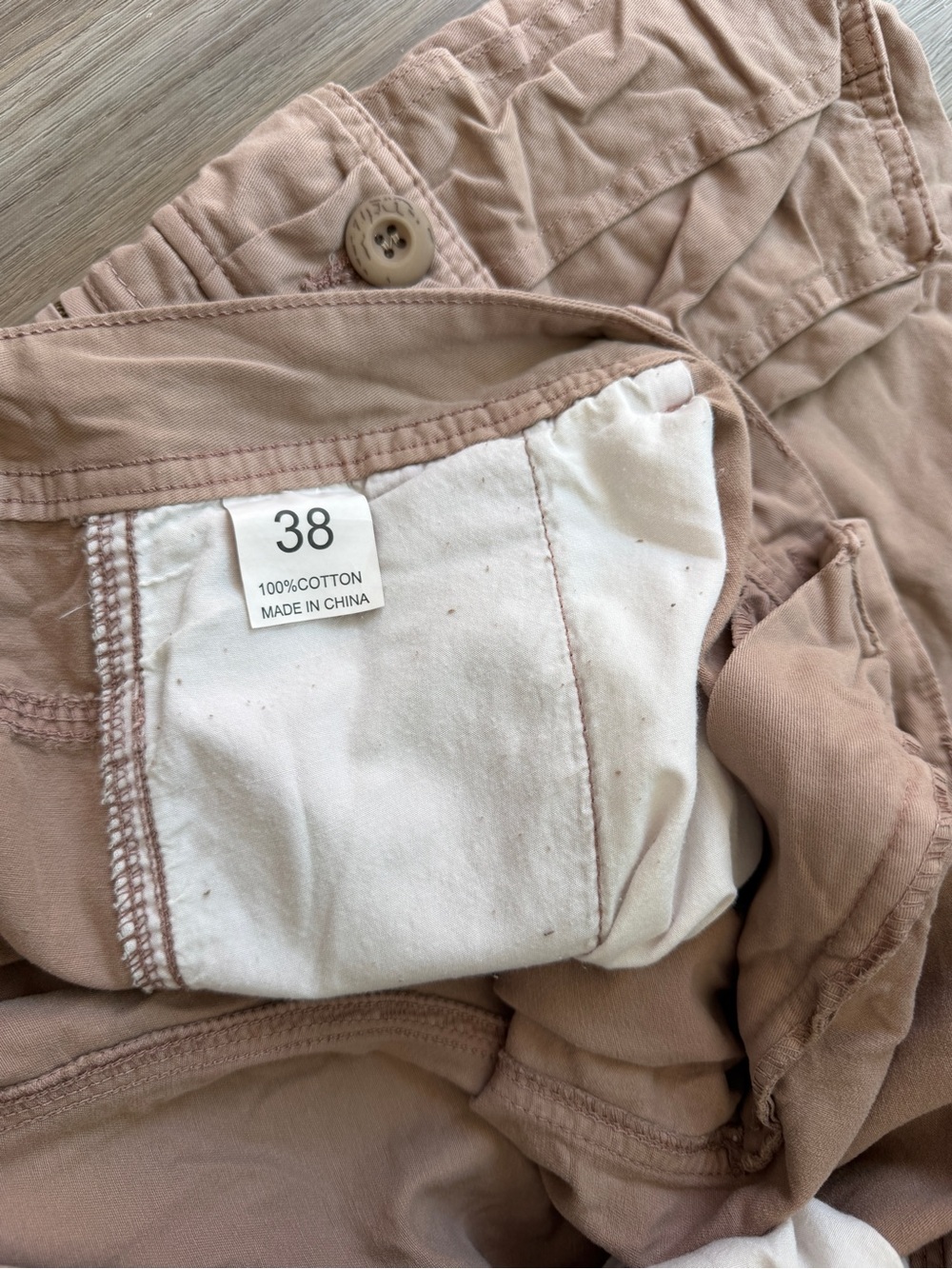 Kids Neutral Tan Cotton Pull-On Bottoms